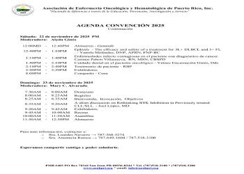 Agenda de la Convención 2025